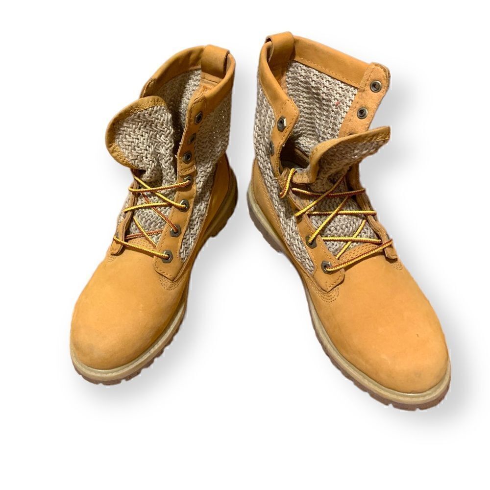 TIMBERLAND boots with Burlap Woven Accents |Size: US7|